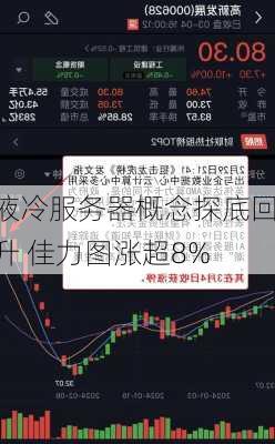 液冷服务器概念探底回升 佳力图涨超8%