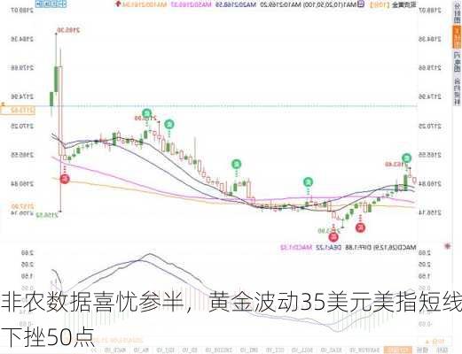 非农数据喜忧参半，黄金波动35美元美指短线下挫50点