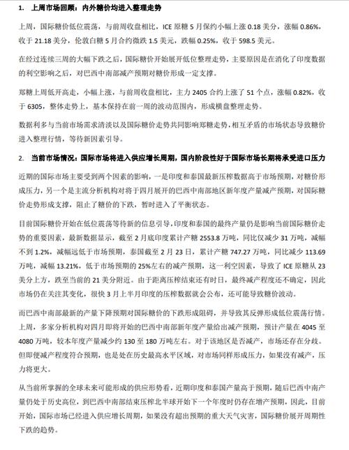 周末糖评：郑糖横盘整理等待新信息引导 建议压力位尝试卖