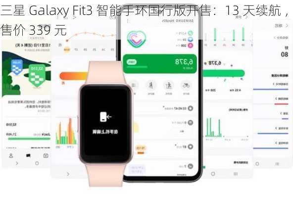 三星 Galaxy Fit3 智能手环国行版开售：13 天续航 ，售价 339 元