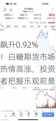 飙升0.92%！白糖期货市场热情高涨，投资者把握乐观前景