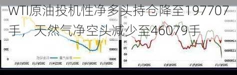 WTI原油投机性净多头持仓降至197707手，天然气净空头减少至46079手