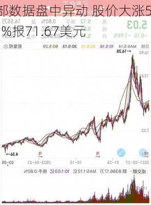 西部数据盘中异动 股价大涨5.03%报71.67美元