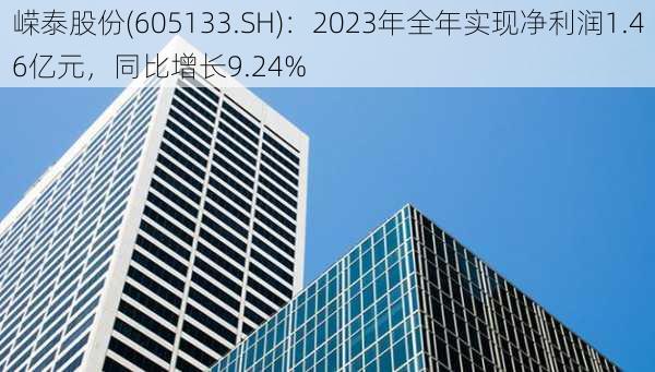 嵘泰股份(605133.SH)：2023年全年实现净利润1.46亿元，同比增长9.24%