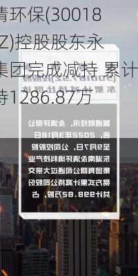 永清环保(300187.SZ)控股股东永清集团完成减持 累计减持1286.87万股