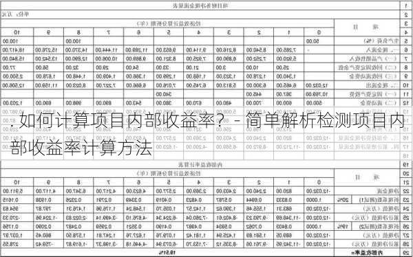 . 如何计算项目内部收益率？- 简单解析检测项目内部收益率计算方法