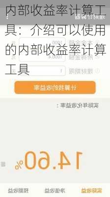 内部收益率计算工具：介绍可以使用的内部收益率计算工具