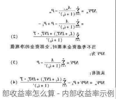 部收益率怎么算 - 内部收益率示例