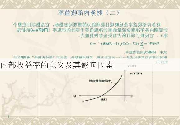 内部收益率的意义及其影响因素