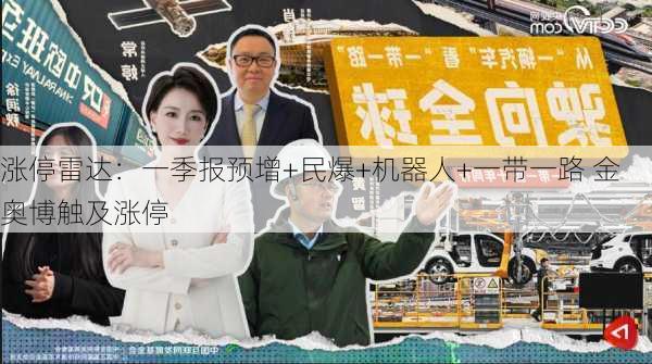 涨停雷达：一季报预增+民爆+机器人+一带一路 金奥博触及涨停