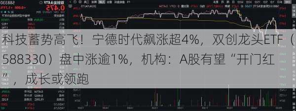 科技蓄势高飞！宁德时代飙涨超4%，双创龙头ETF（588330）盘中涨逾1%，机构：A股有望“开门红”，成长或领跑