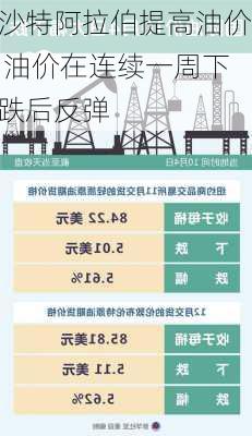 沙特阿拉伯提高油价 油价在连续一周下跌后反弹