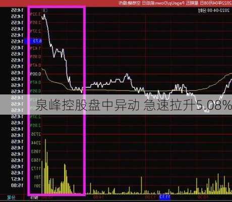 泉峰控股盘中异动 急速拉升5.08%