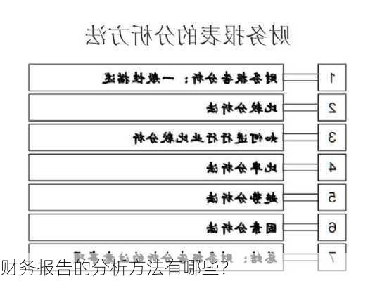 财务报告的分析方法有哪些？