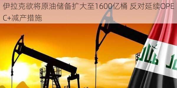 伊拉克欲将原油储备扩大至1600亿桶 反对延续OPEC+减产措施