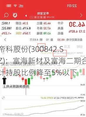 帝科股份(300842.SZ)：富海新材及富海二期合计持股比例降至5%以下