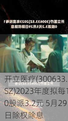 开立医疗(300633.SZ)2023年度拟每10股派3.2元 5月29日除权除息