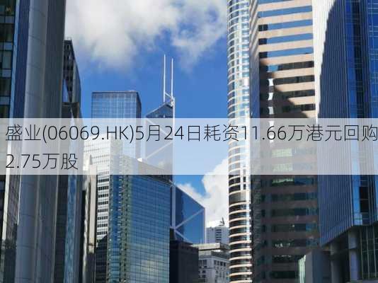 盛业(06069.HK)5月24日耗资11.66万港元回购2.75万股