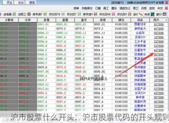 沪市股票什么开头：沪市股票代码的开头规则