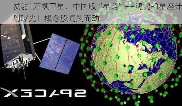 发射1万颗卫星，中国版“星链”――鸿鹄-3星座计划曝光！概念股闻风而动