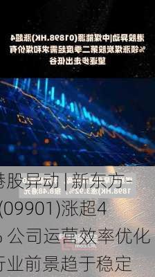 港股异动 | 新东方-S(09901)涨超4% 公司运营效率优化 行业前景趋于稳定