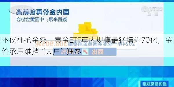 不仅狂抢金条，黄金ETF年内规模最猛增近70亿，金价承压难挡“大户”狂热