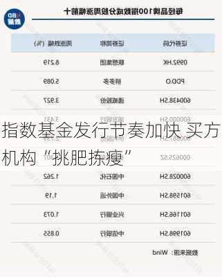 指数基金发行节奏加快 买方机构“挑肥拣瘦”