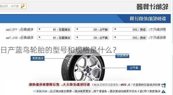 日产蓝鸟轮胎的型号和规格是什么？