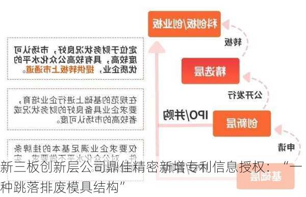 新三板创新层公司鼎佳精密新增专利信息授权：“一种跳落排废模具结构”