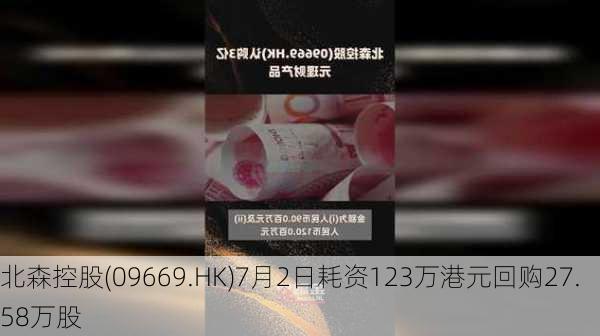 北森控股(09669.HK)7月2日耗资123万港元回购27.58万股