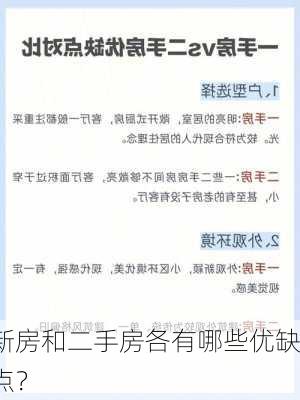 新房和二手房各有哪些优缺点？