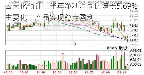 云天化预计上半年净利润同比增长5.69% 主要化工产品实现稳定盈利