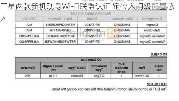 三星两款新机现身Wi-Fi联盟认证 定位入门级配置感人