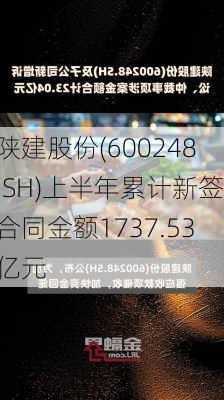 陕建股份(600248.SH)上半年累计新签合同金额1737.53亿元