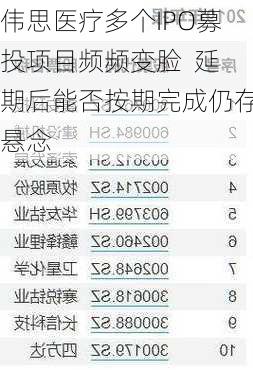 伟思医疗多个IPO募投项目频频变脸  延期后能否按期完成仍存悬念