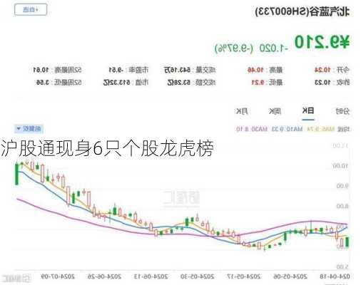 沪股通现身6只个股龙虎榜