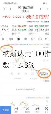 纳斯达克100指数下跌3%