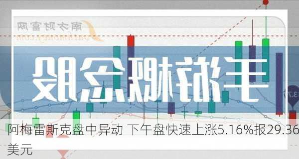 阿梅雷斯克盘中异动 下午盘快速上涨5.16%报29.36美元