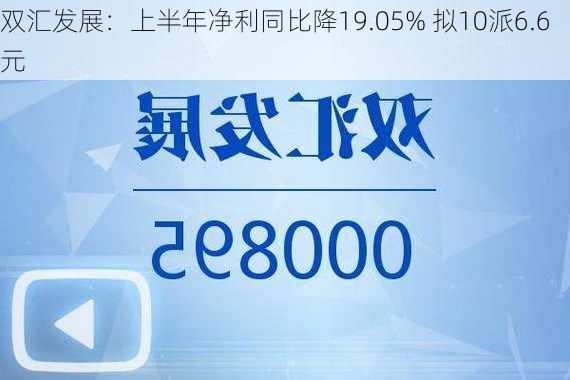 双汇发展：上半年净利同比降19.05% 拟10派6.6元