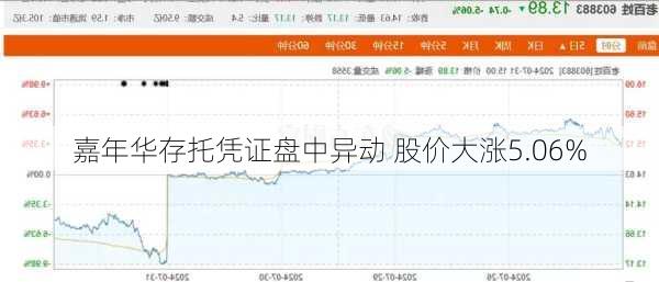 嘉年华存托凭证盘中异动 股价大涨5.06%