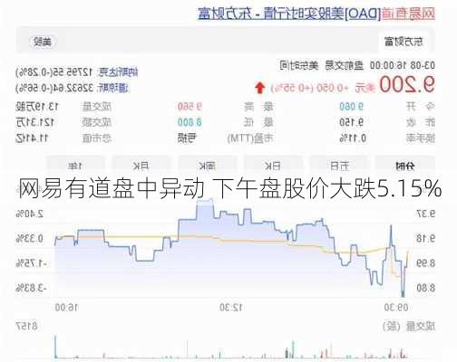 网易有道盘中异动 下午盘股价大跌5.15%