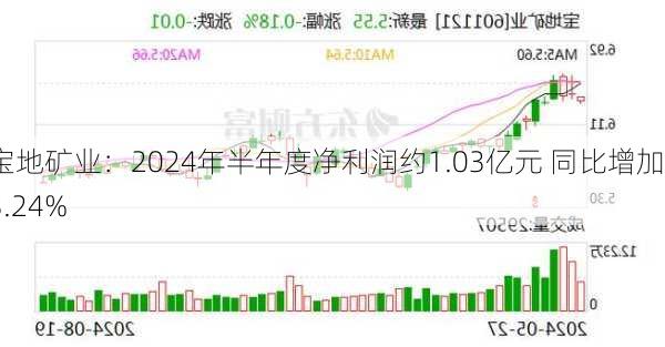 宝地矿业：2024年半年度净利润约1.03亿元 同比增加53.24%