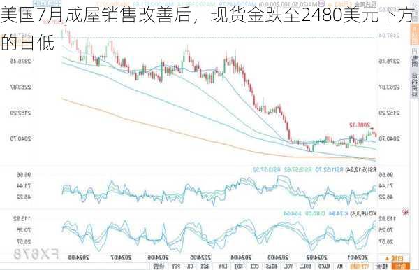 美国7月成屋销售改善后，现货金跌至2480美元下方的日低