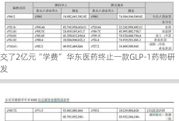 交了2亿元“学费” 华东医药终止一款GLP-1药物研发