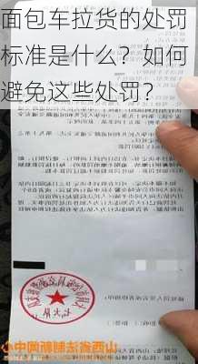 面包车拉货的处罚标准是什么？如何避免这些处罚？