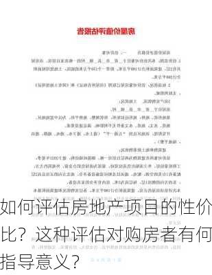 如何评估房地产项目的性价比？这种评估对购房者有何指导意义？