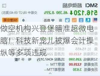 做空机构兴登堡瞄准超微电脑！科技新宠儿被爆会计操纵等多项违规