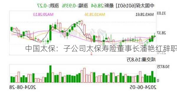 中国太保：子公司太保寿险董事长潘艳红辞职