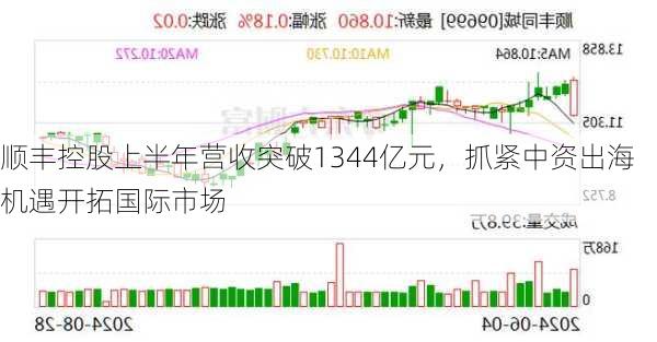 顺丰控股上半年营收突破1344亿元，抓紧中资出海机遇开拓国际市场