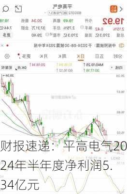 财报速递：平高电气2024年半年度净利润5.34亿元